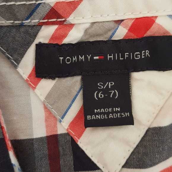 2 Tommy Hilfiger Boy's Plaid Short Sleeve Shirts - Picture 3 of 3